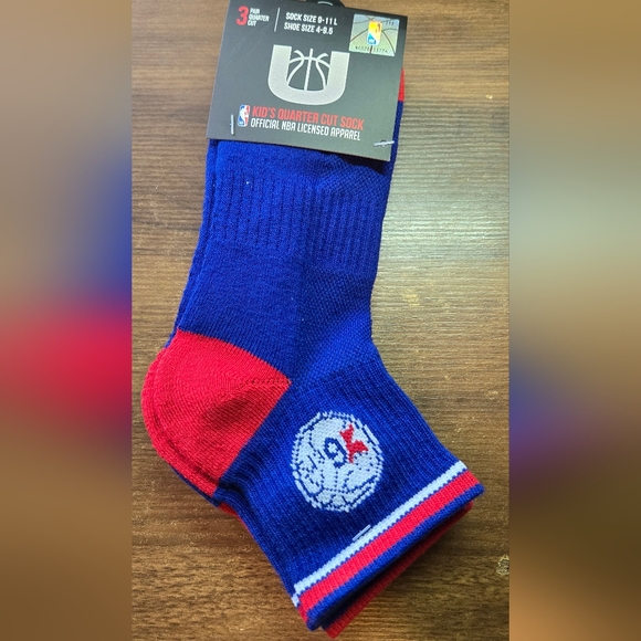 NBA Other - NBA 76ers 3 Pack Blue and Red Athletic Socks